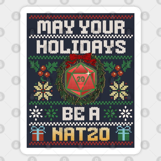 May Your Holidays Be A Nat20 Magnet by mythikcreationz
